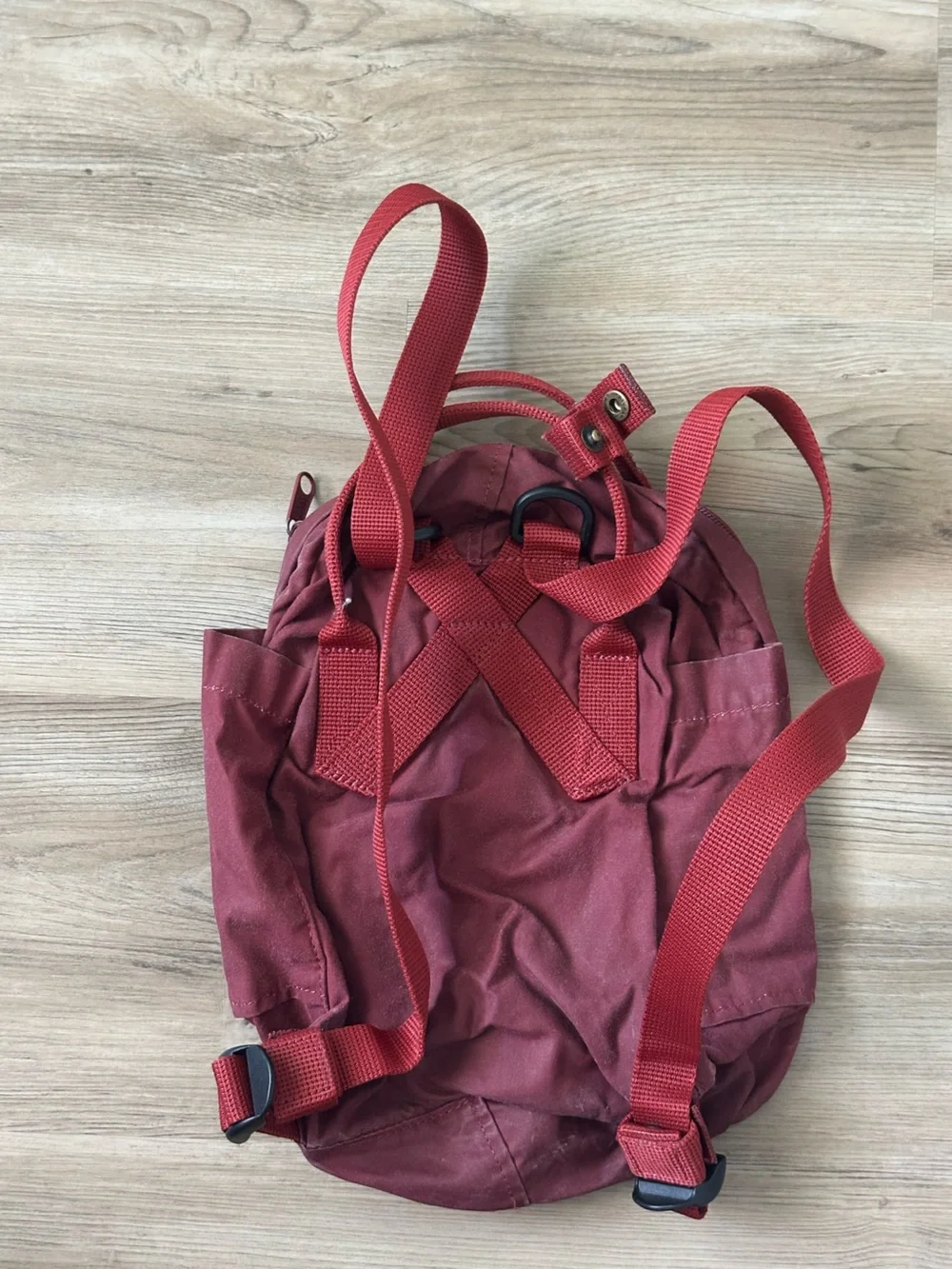 Fjallraven Kanken Wine Red Backpack with Logo Patch